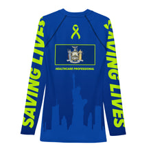 Load image into Gallery viewer, New York “Royal Blue Tennis Ball” Rash Guard
